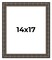 14x17 Modern Bamboo Picture Frame with UV-Resistant Acrylic & Acid Free Backing, Available in 5 Finishes - Gold, Silver, Brown, Black, and Natural